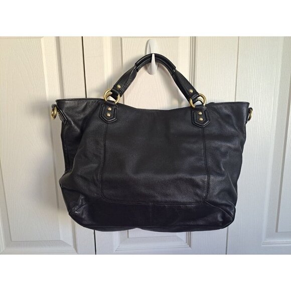 Coach Campbell Black Satchel Handbag Business Tote F24683 NO SHOULDER STRAP - Picture 2 of 15